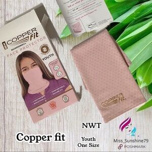 Copper Fit NWT - youth one sized face protector - pink - Guardwell
